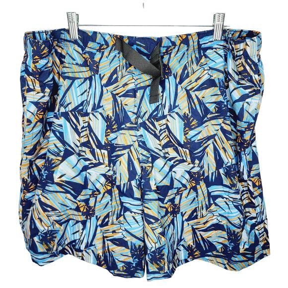 Columbia Omni Shade Tropical Palm Tree's Men's Elastic Waist Swim Trunk/Shorts - Picture 1 of 8